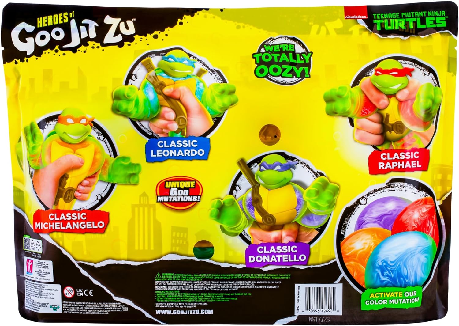 Complete Heroes of Goo Jit Zu TMNT action figure set