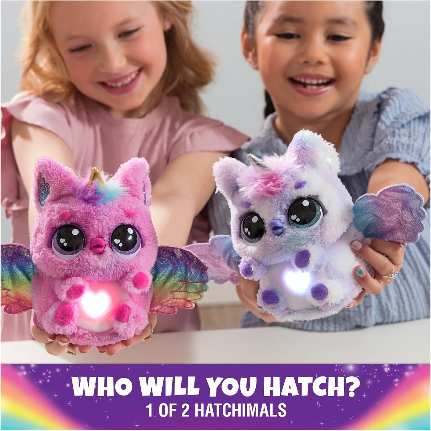 One of two Hatchimals Mystery Hatch Pufficorn characters