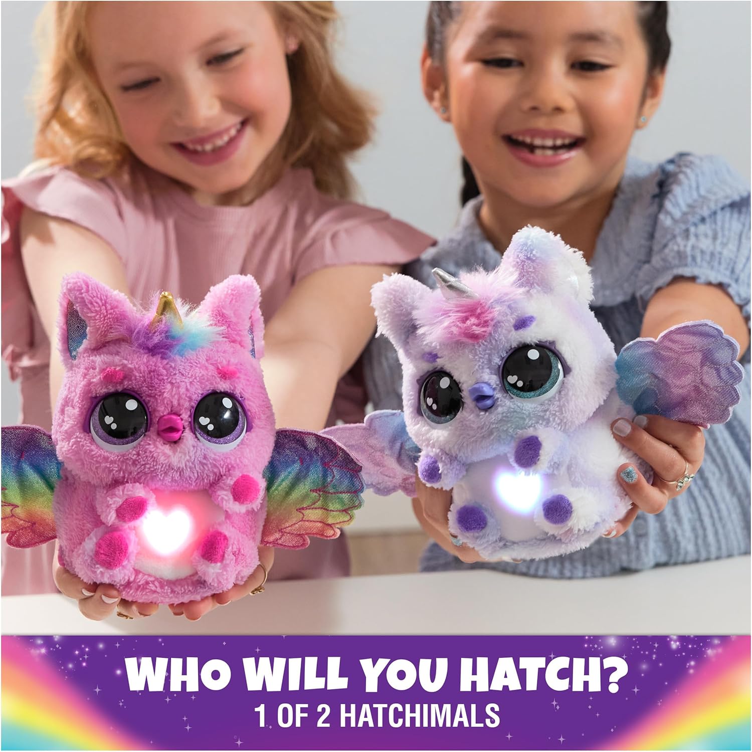 One of two Hatchimals Mystery Hatch Pufficorn characters