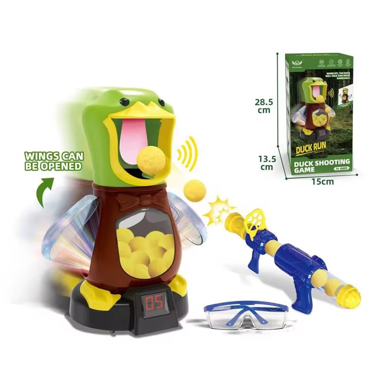 Hungry Duck target game with foam balls