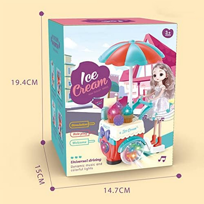 Girls ice cream musical trolley toy