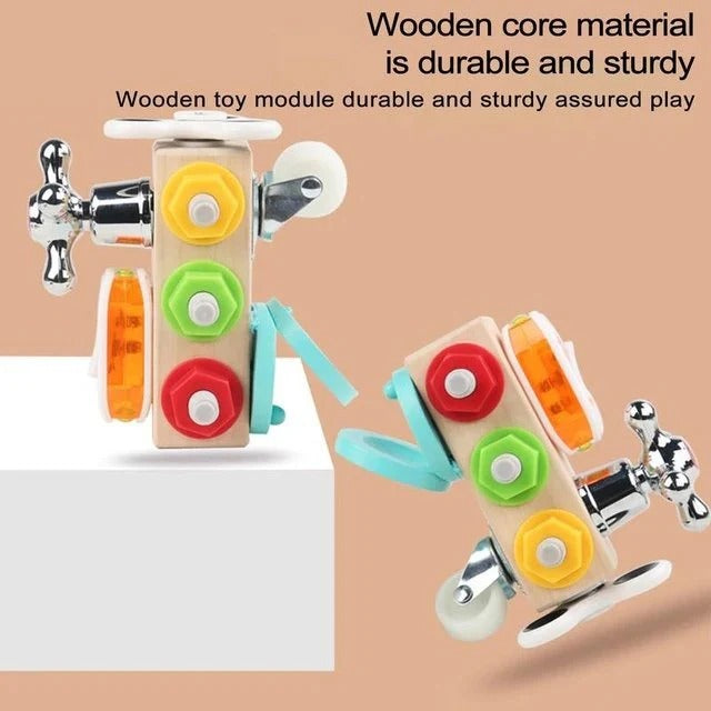 3 in 1 Wooden Learning Bundle – Spelling, Blocks & Activity Cube Set