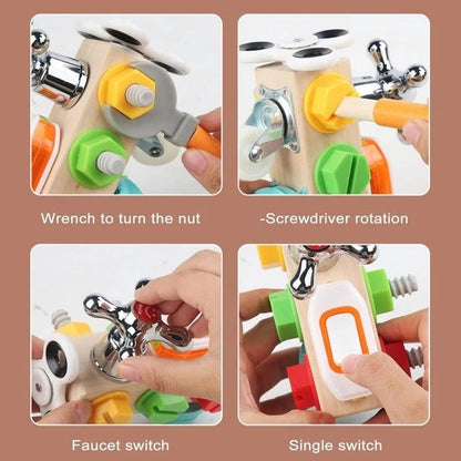 Wooden Activity Busy Cube