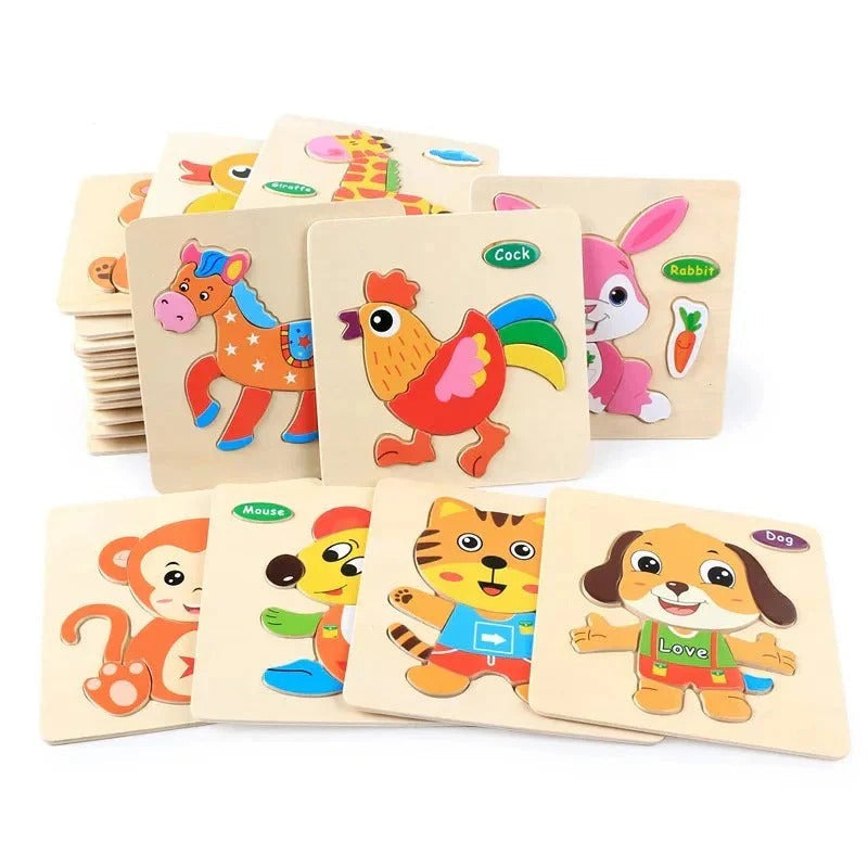 Wooden 3D Number Sorting Puzzle ( 20+ Designs )