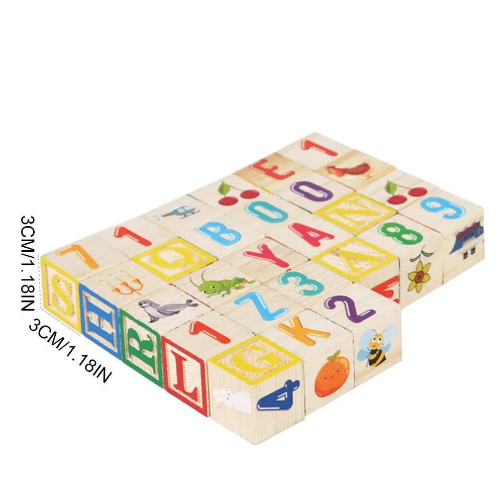 Alphabet Blocks with Wooden Storage Box