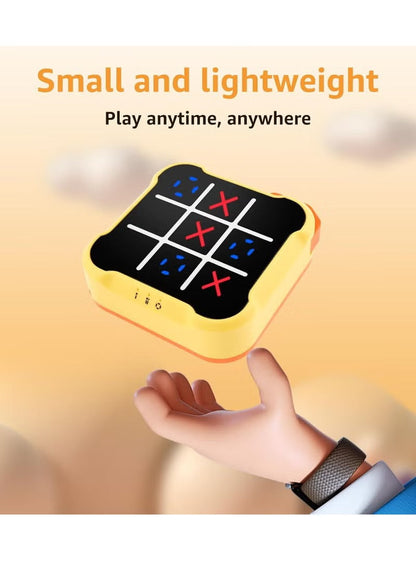 3 in 1 Electronic Tic Tac Toe Puzzle Game (Yellow/Blue/Orange)( Assorted Colors)