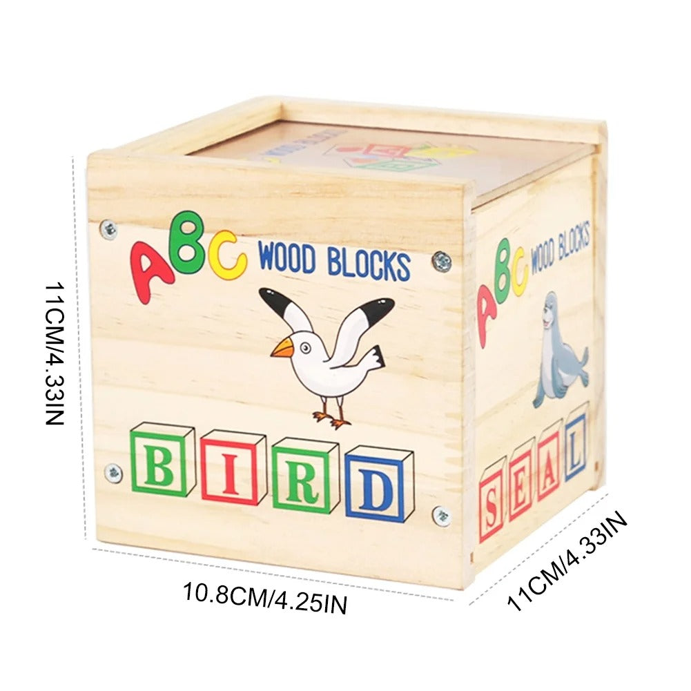 Alphabet Blocks with Wooden Storage Box