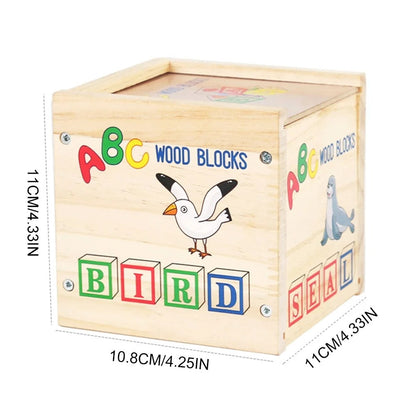 Alphabet Blocks with Wooden Storage Box