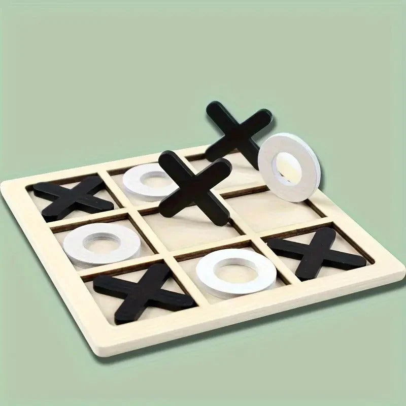Wooden Tic-Tac-Toe Puzzle Game