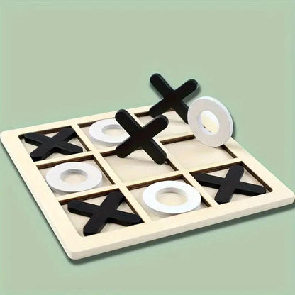 Wooden Tic-Tac-Toe Puzzle Game