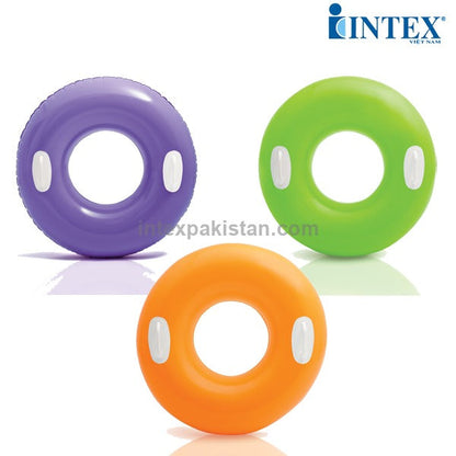 INTEX 30" Hi-Gloss Tube Swim Water Ring (Assorted Colors)
