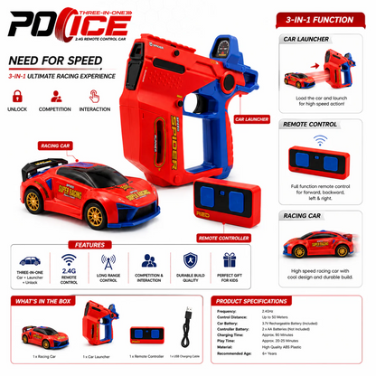 3-in-1 Remote Control Car Launcher