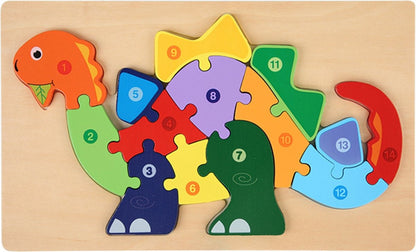 Wooden 3D Number Sorting Puzzle ( 20+ Designs )