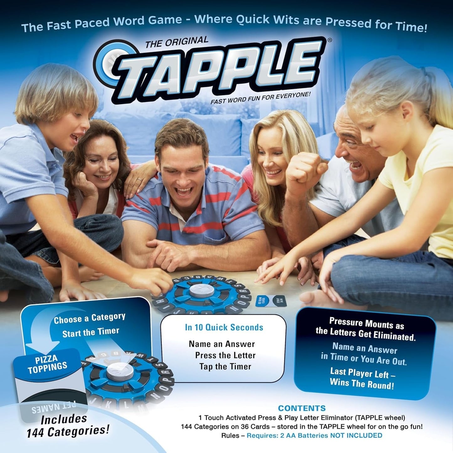 Tapple Fast Word Family Game - assorted colors