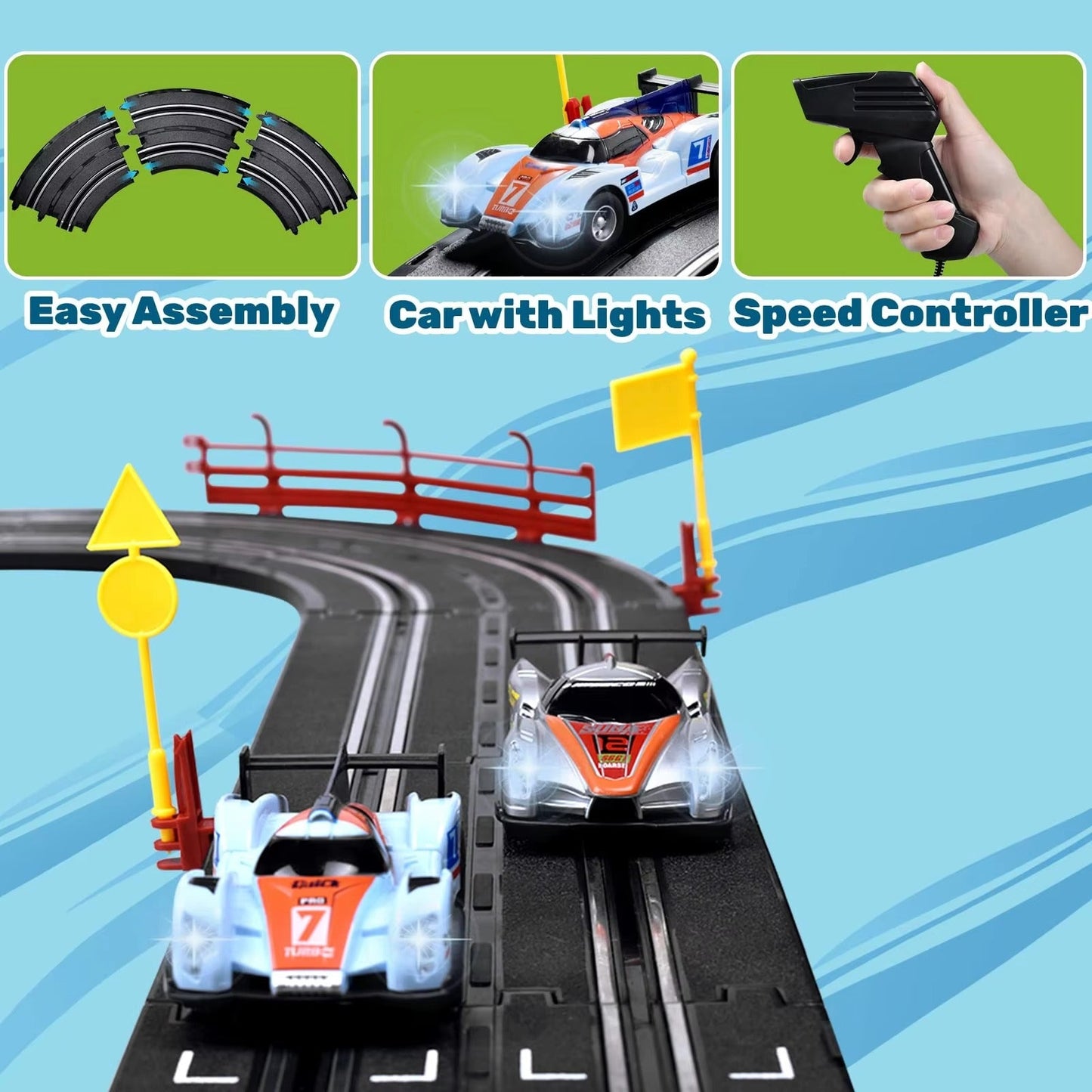 DIY Top Turbo Car Racing Track Set