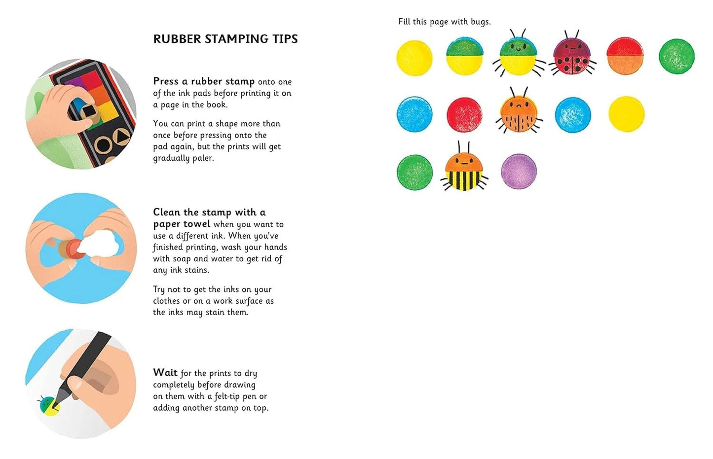 64 Page Rubber Stamp Activities Book