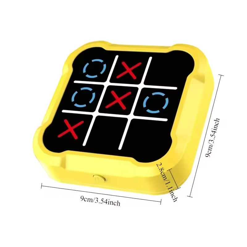 3 in 1 Electronic Tic Tac Toe Puzzle Game (Yellow/Blue/Orange)( Assorted Colors)
