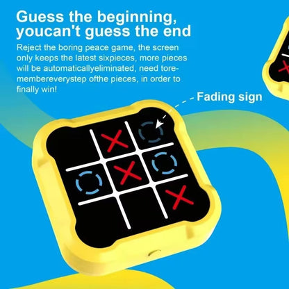 3 in 1 Electronic Tic Tac Toe Puzzle Game (Yellow/Blue/Orange)( Assorted Colors)