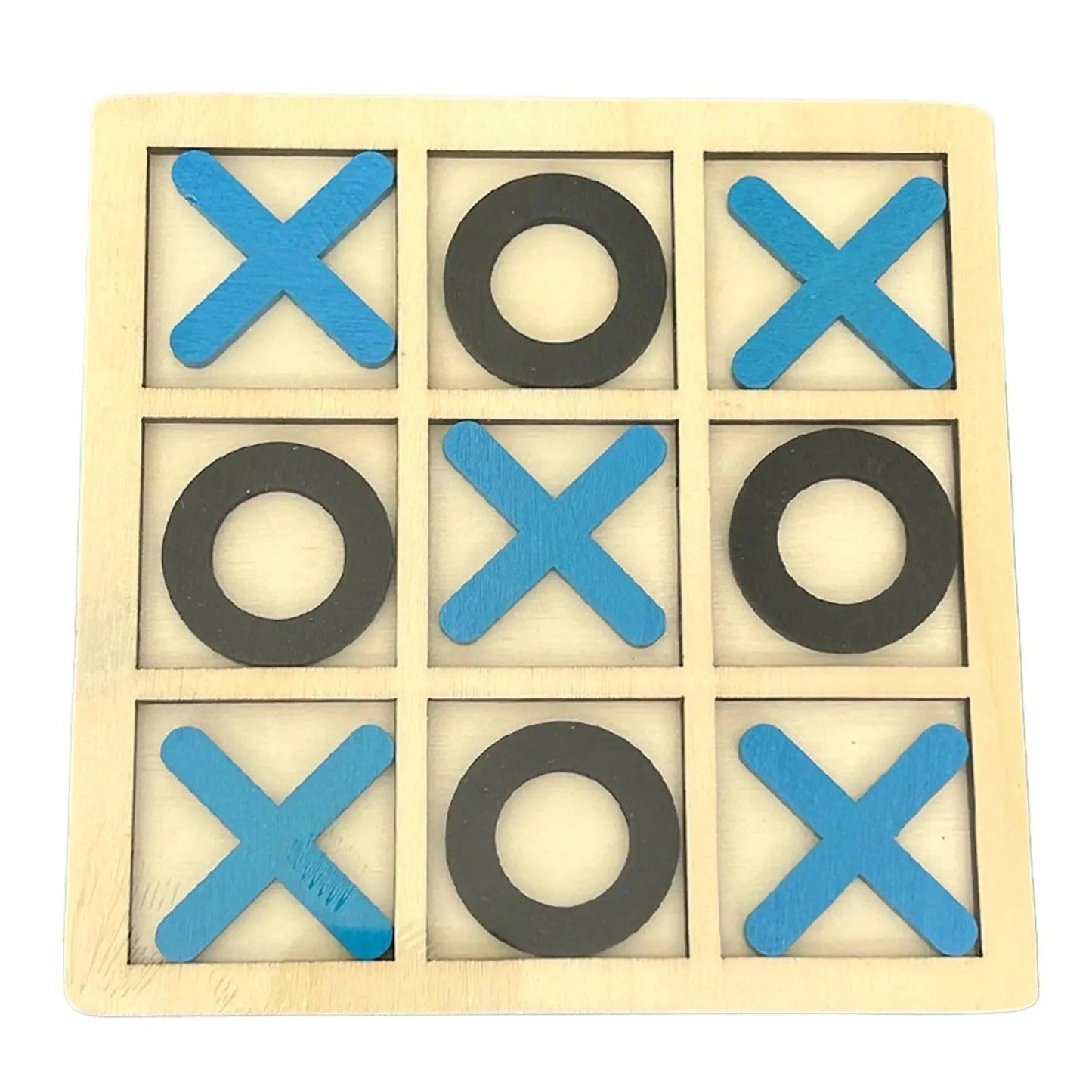 Wooden Tic-Tac-Toe Puzzle Game