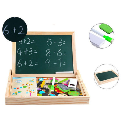 2-in-1 Montessori Magnetic Puzzle Drawing Board