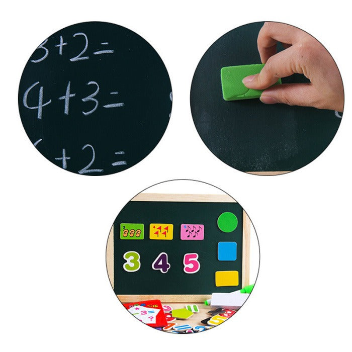 2-in-1 Montessori Magnetic Puzzle Drawing Board
