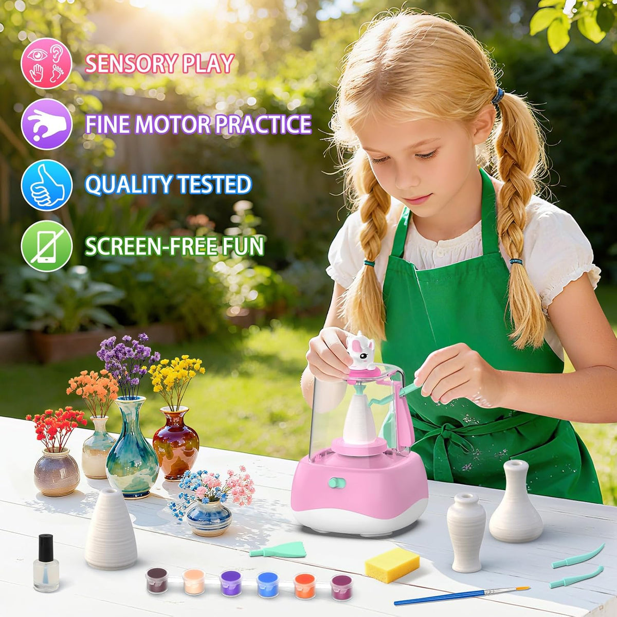 Electric unicorn pottery and painting set
