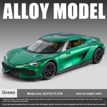 1:24 Diecast Koenigsegg Gemera Model Car - open doors