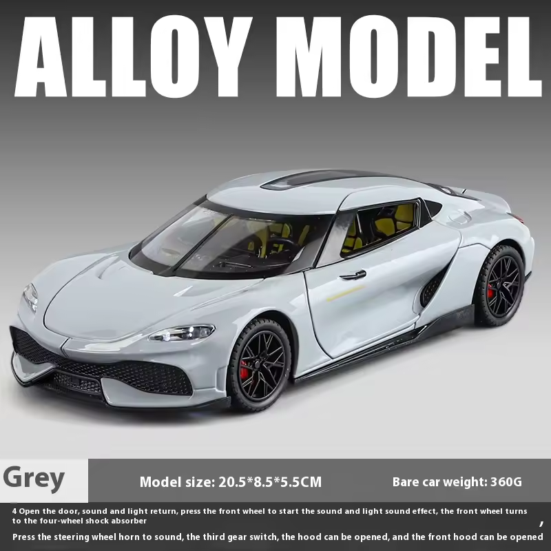 1:24 Diecast Koenigsegg Gemera Model Car - detailed view