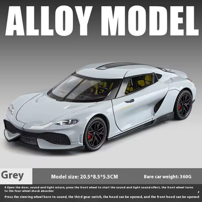 1:24 Diecast Koenigsegg Gemera Model Car - detailed view
