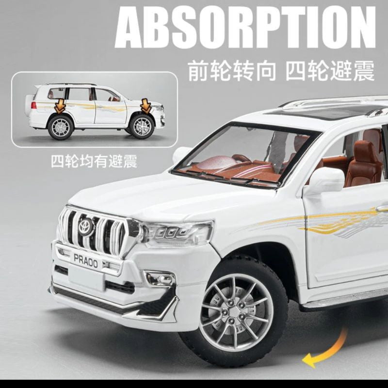 1:24 Diecast Toyota Prado Model Car With Smoke - image 9