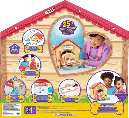 Complete Little Live Pets puppy and kennel set