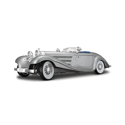Maisto 1:18 Mercedes Benz 500K Typ Specialroadster 1936 - Silver - image 4