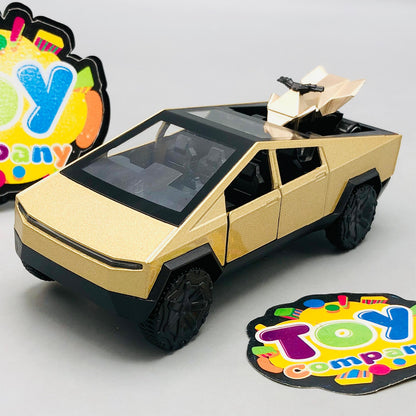 Mini Diecast Tesla Pickup Truck With Bike - 1Pc - image 11