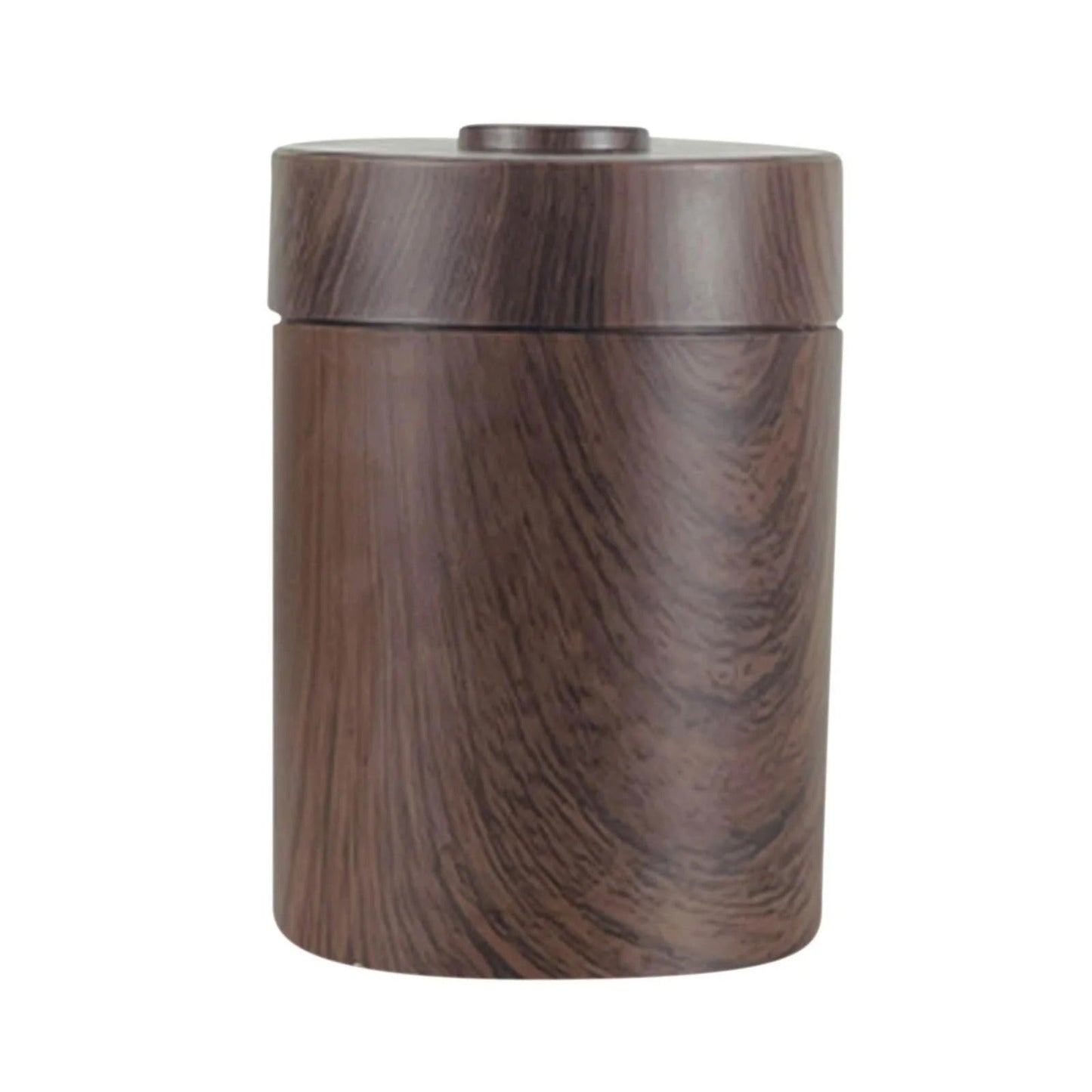 Mini wood grain USB humidifier in dark wooden finish