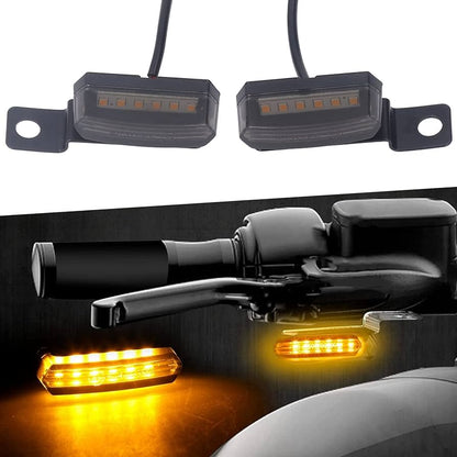 Motorcycle handlebar LED turn signal lights 12V universal pair