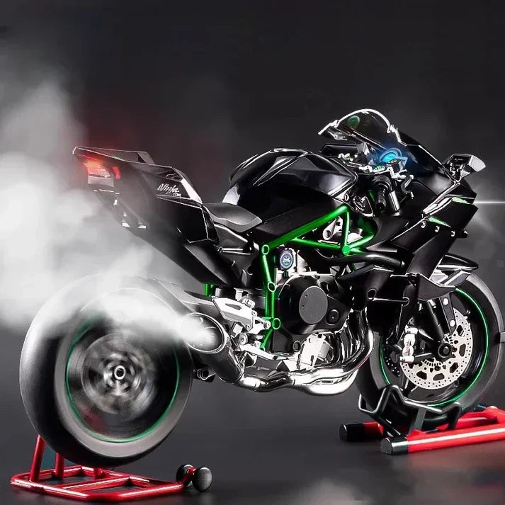 1:6 Diecast Kawasaki Ninja H2R Bootable Spray Bike - image 2