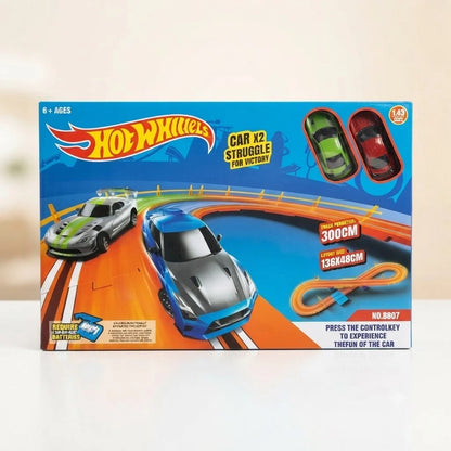 300cm racing car track set retail box with two cars