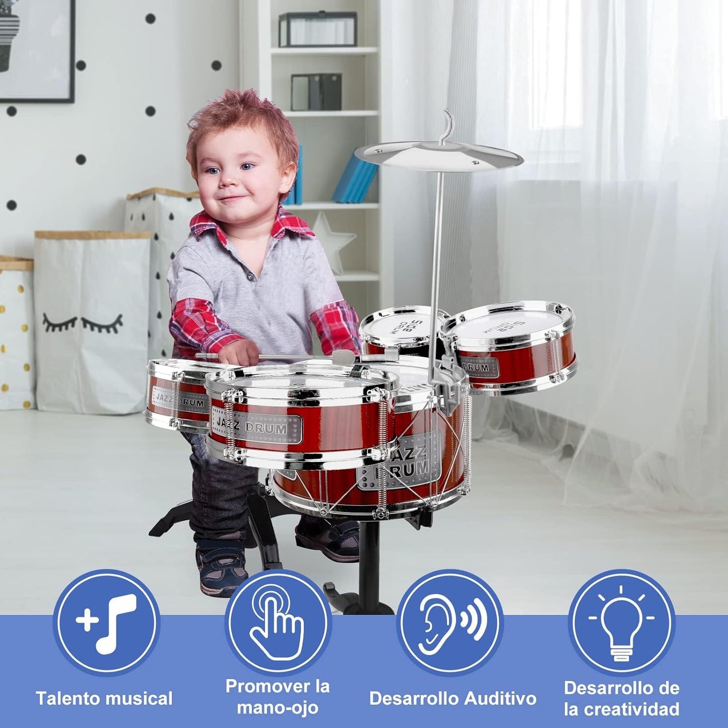 63cm Kids Music Jazz Drum Set - image 2
