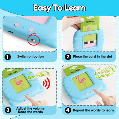Rechargeable Talking Flash Card Reader Toddler Toy 3