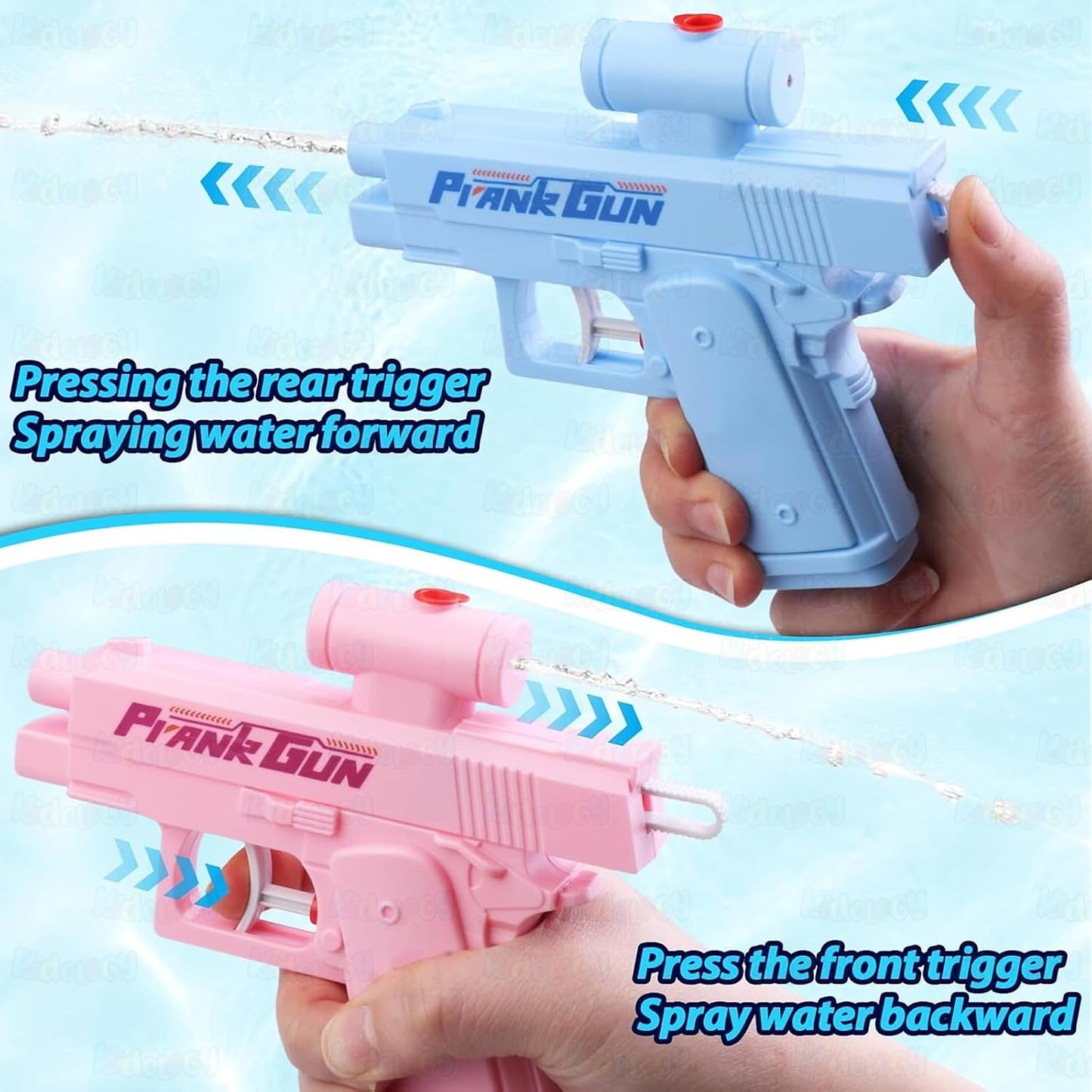 Two-way spray prank water gun