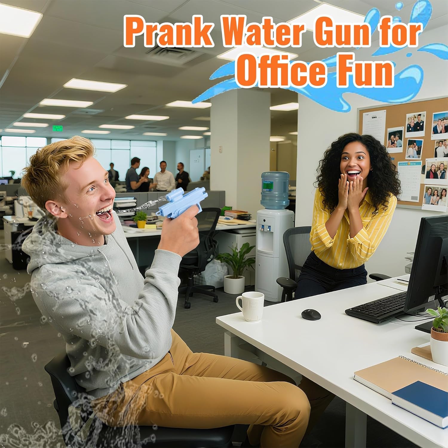 Mini water blaster prank toy