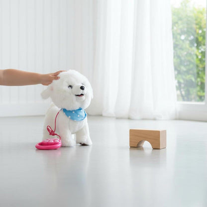 RC Plush Maltese Dog - walking action