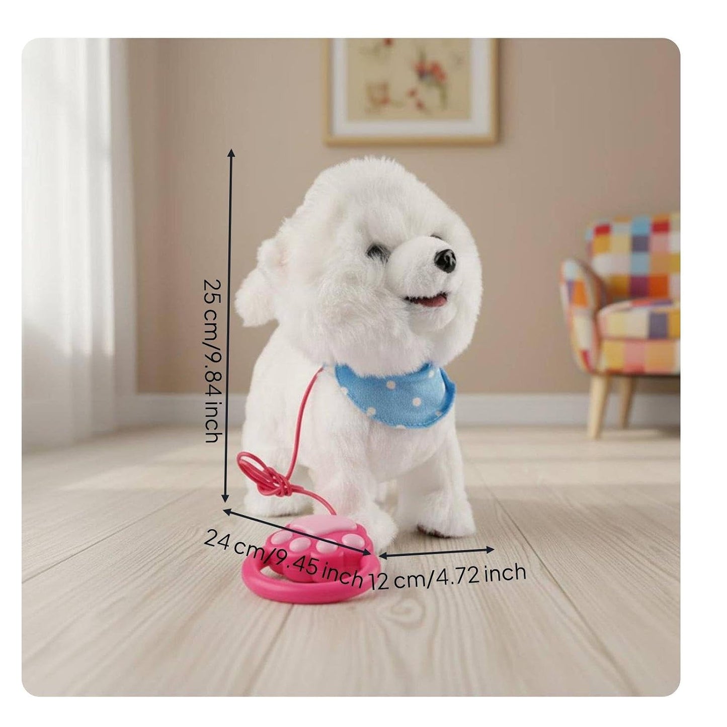 RC Plush Maltese Dog - head movement