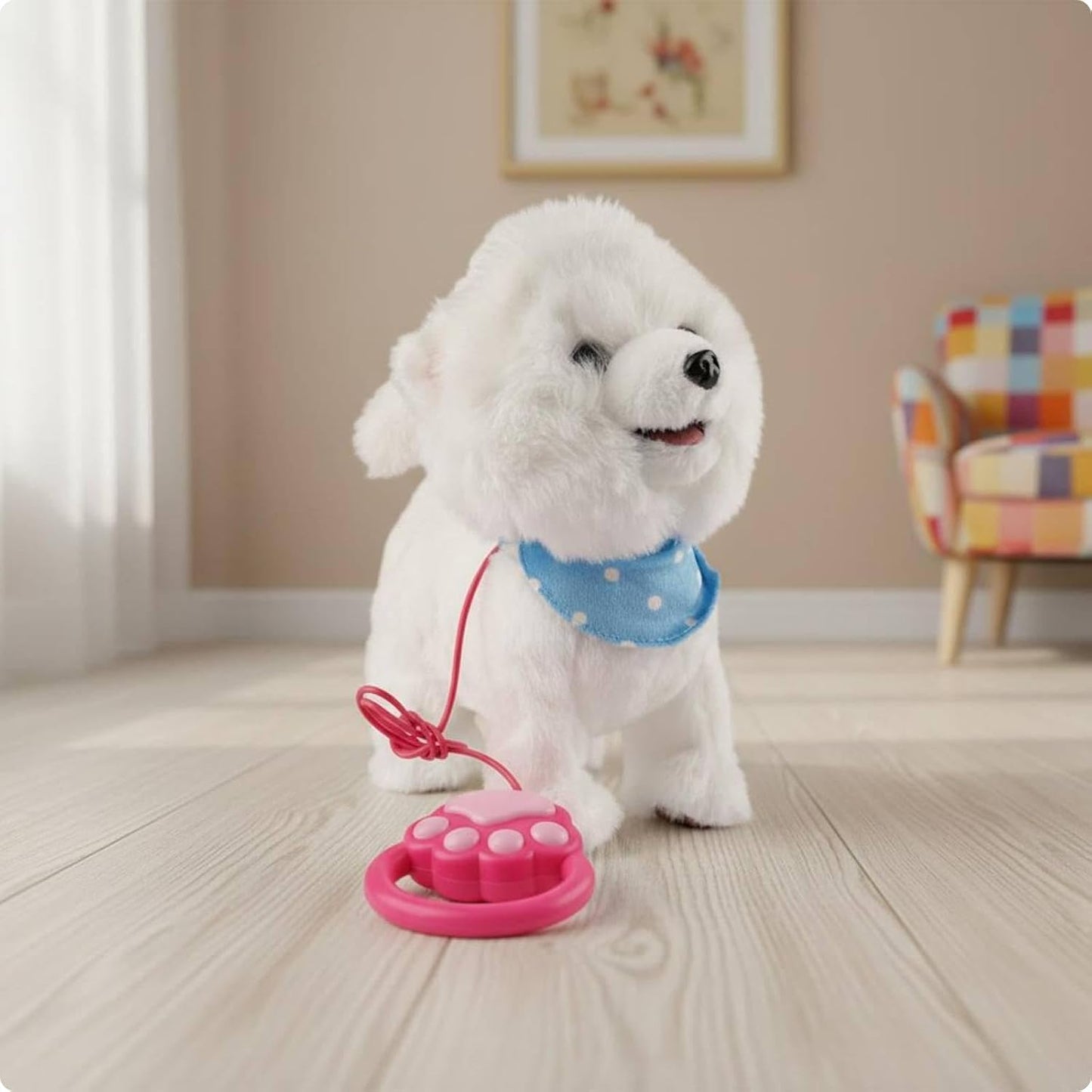 RC Plush Maltese Dog - tail wagging