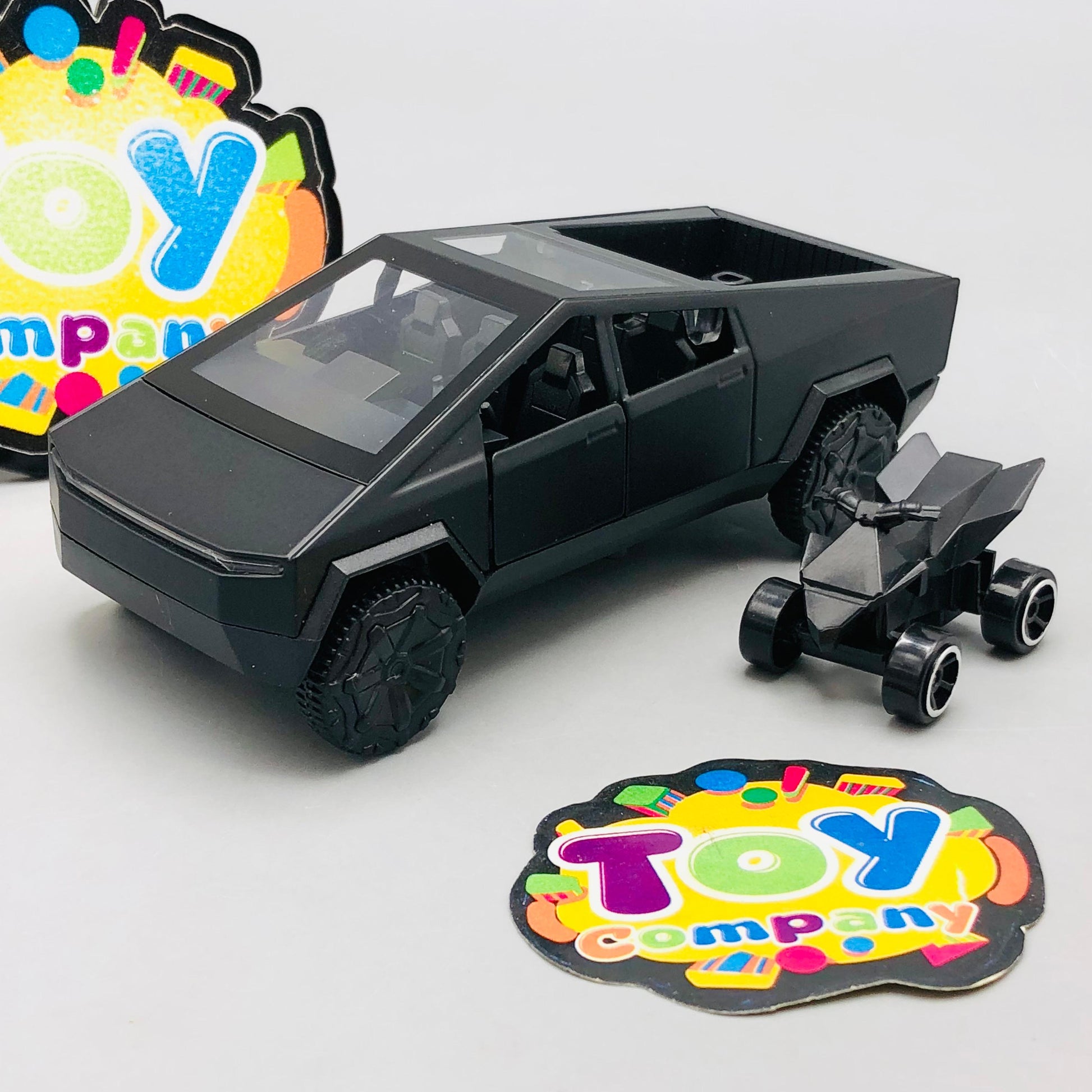 Mini Diecast Tesla Pickup Truck With Bike - 1Pc - image 2