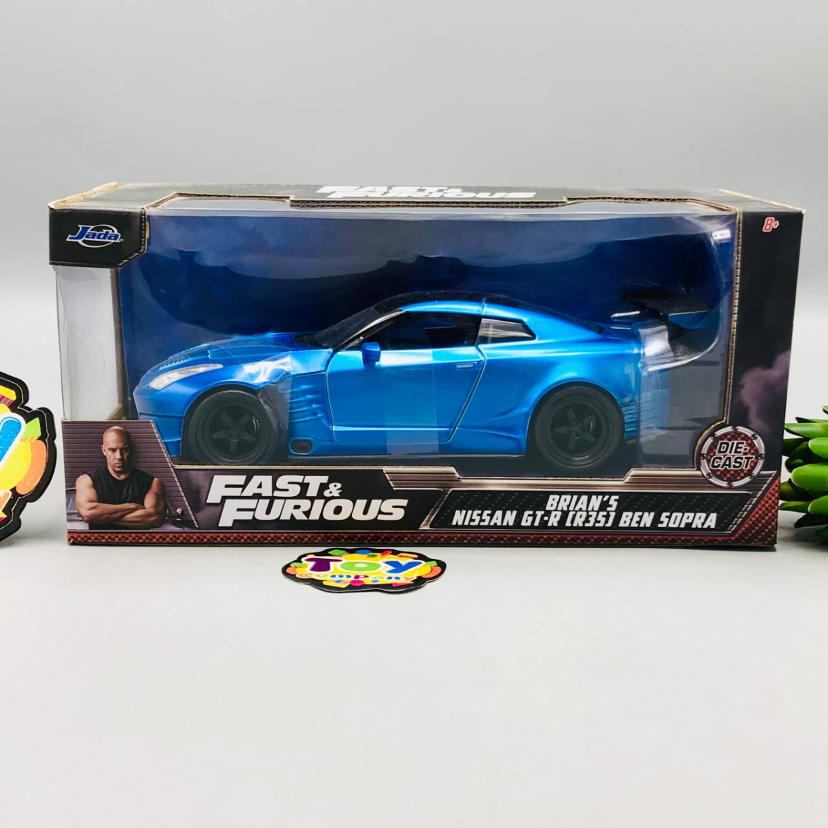 Jada 1:24 Diecast Fast & Furious Brian’s Nissan GTR R35 Ben Sopra - image 9