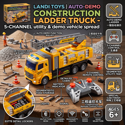 5-Channel Remote Control Engineering Truck