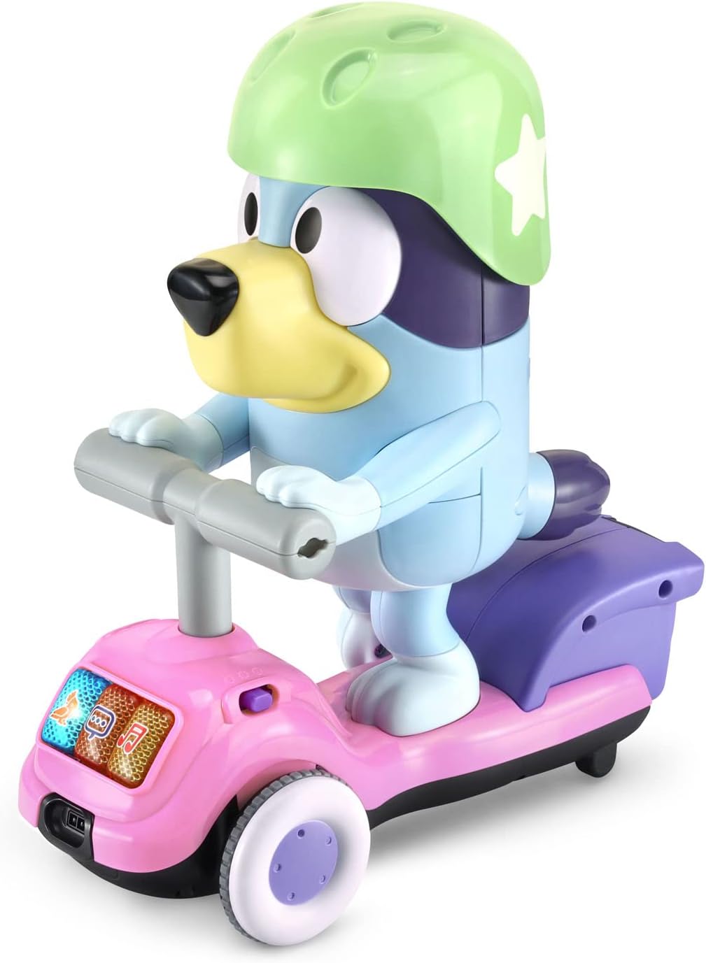 VTech Bluey riding interactive scooter toy front view