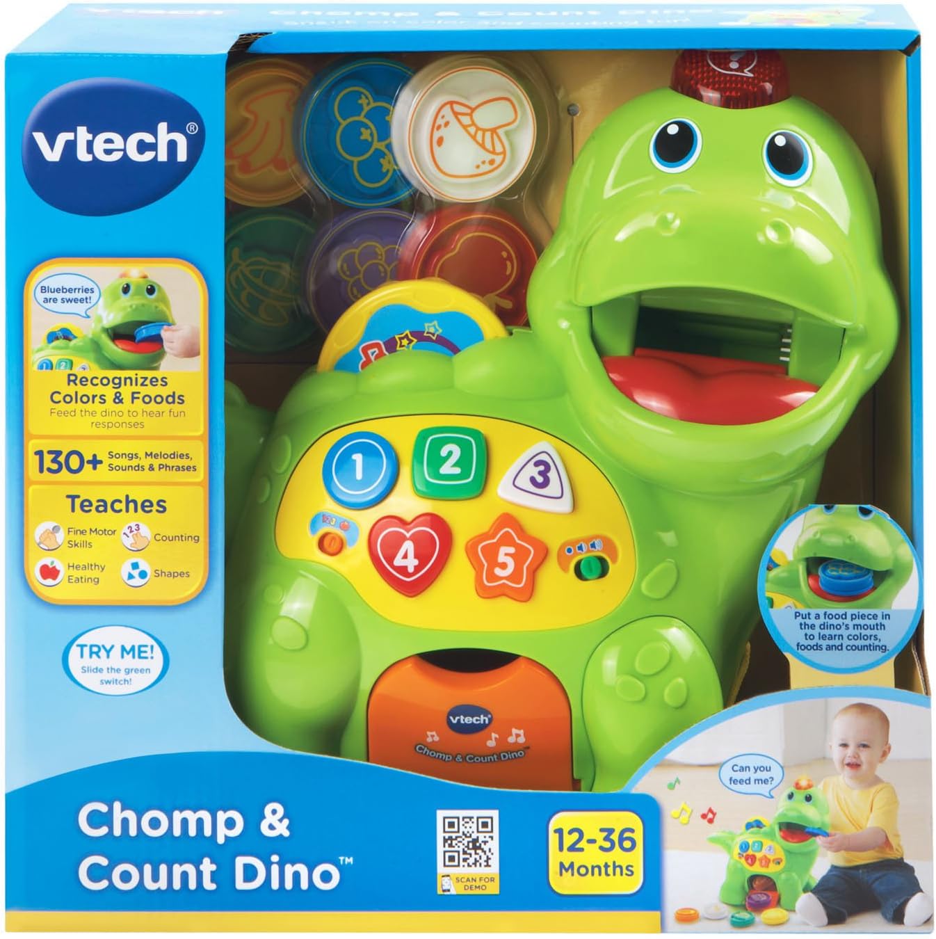 VTech Chomp and Count Dino retail box