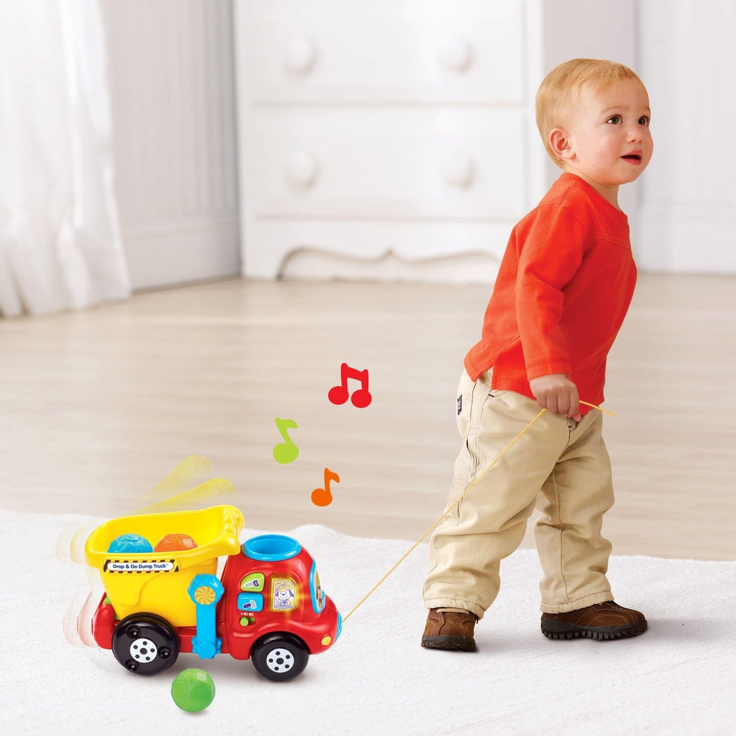 VTech Drop and Go Dump Truck with colourful boulders